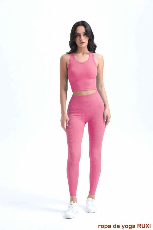 Conjunto de pantalones de yoga marrones acogedores RUXI