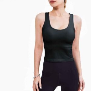 Conjunto de pantalones y top de yoga a juego para mujer