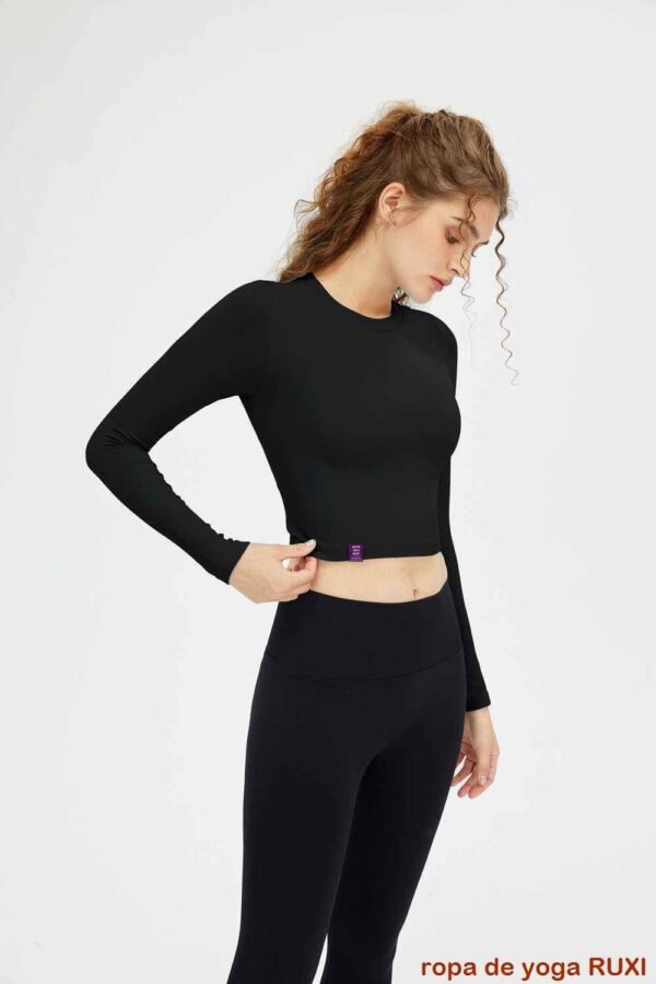 Leggings de yoga morados vibrantes para mujer RUXI mx770