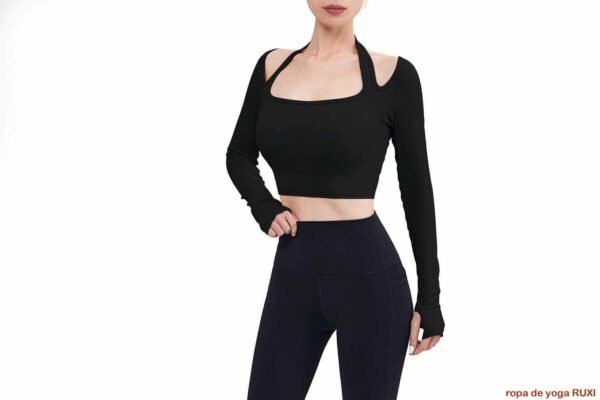 Leggings elásticos de tiro alto con cintura plegable RUXI