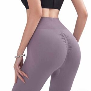 Leggings fruncidos con cintura alta para mujer RUXI mx489