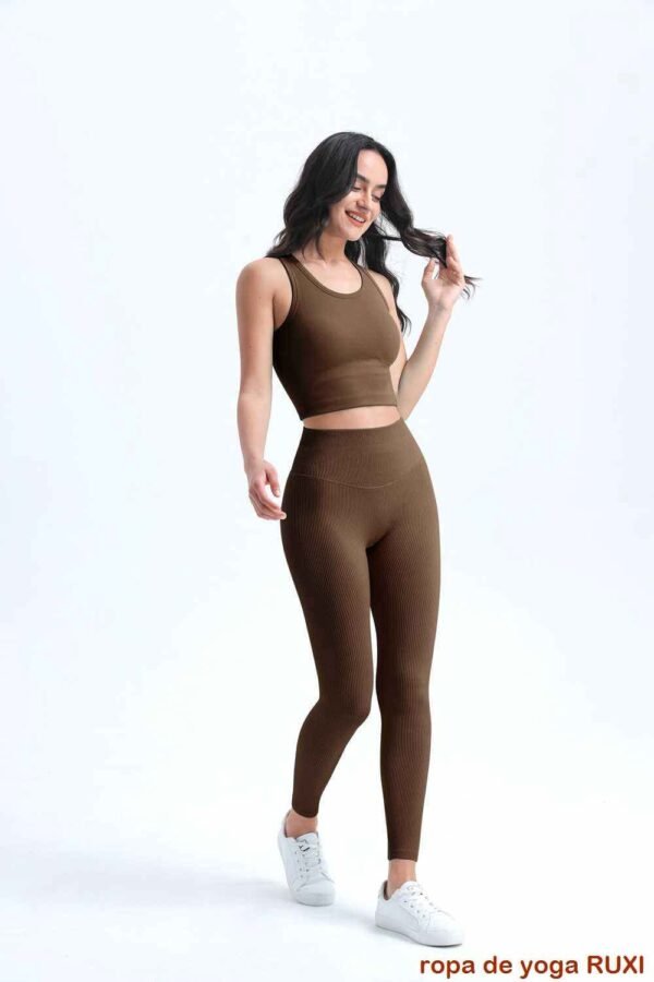 Leggings negros con cintura cruzada para mujer RUXI mx687