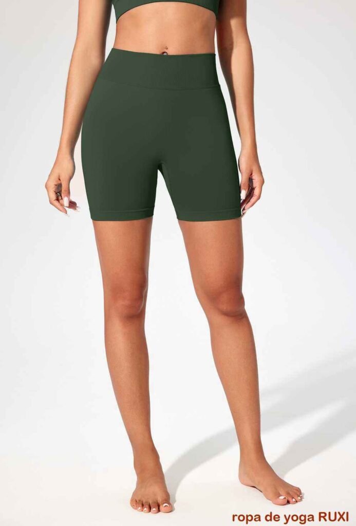 Pantalones cortos deportivos grises para mujer RUXI mx3423