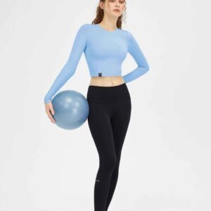 Pantalones de yoga acampanados de color azul marino RUXI