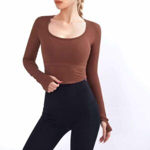 Pantalones de yoga acampanados de color gris RUXI mx665