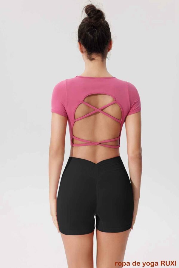 Pantalones de yoga blancos y grises para mujer RUXI mx1372