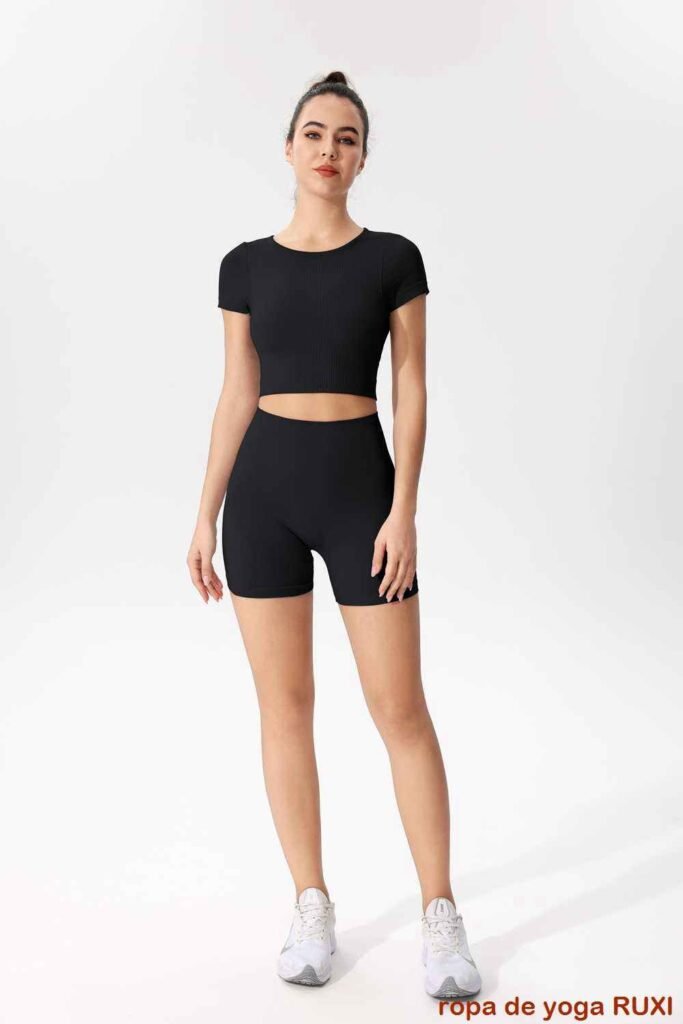 Pantalones de yoga con pantalones cortos encima RUXI