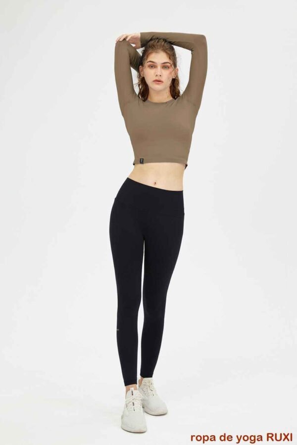 Pantalones de yoga con parte superior enrollable RUXI