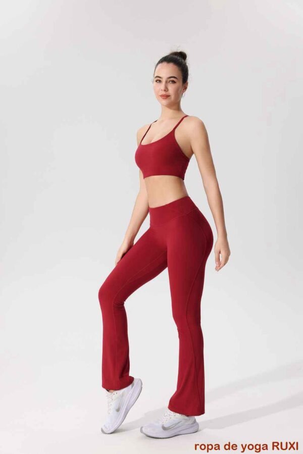 Pantalones de yoga de rejilla elástica para mujer RUXI