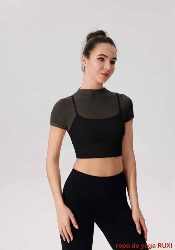 Pantalones de yoga elásticos con diseño de camuflaje RUXI