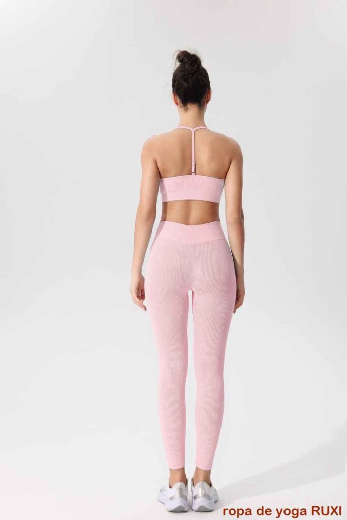 Pantalones de yoga sin costura delantera RUXI mx414