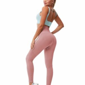 Pantalones de yoga transpirables con diseño recortado