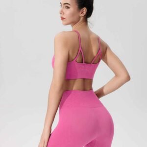 Sujetador deportivo de canalé blanco para mujer RUXI