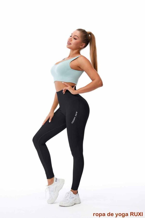 Sujetador deportivo negro con tiras para mujer Fitness