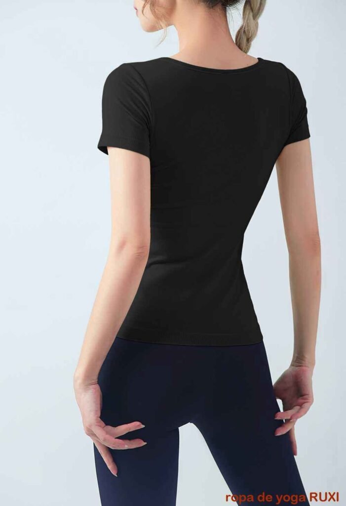 pantalones cortos deportivos negros lisos RUXI mx3543